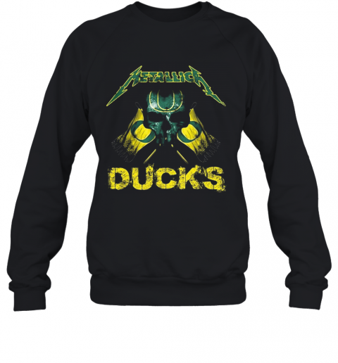 Skull Metallica Oregon Ducks Flag T-Shirt Unisex Sweatshirt