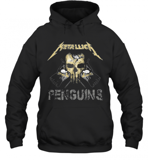 Skull Metallica Pittsburgh Penguins Flag T-Shirt Unisex Hoodie