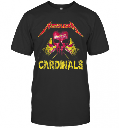 Skull Metallica St. Louis Cardinals Flag T-Shirt