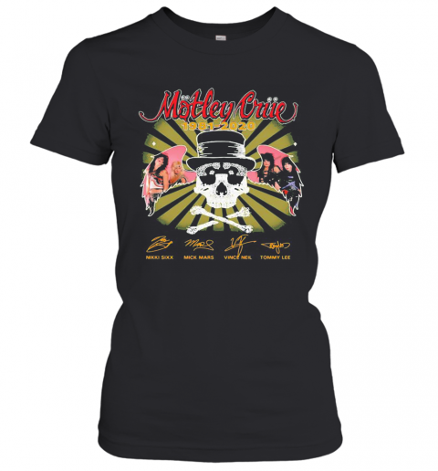 Skull Motley Crue 1981 2020 Band Members Signatures T-Shirt Classic Women's T-shirt