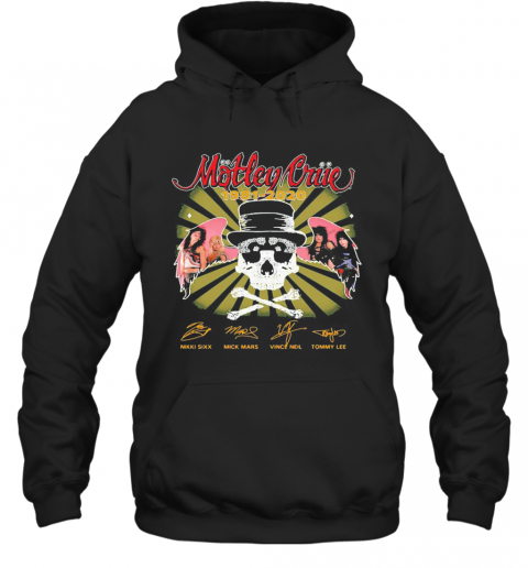 Skull Motley Crue 1981 2020 Band Members Signatures T-Shirt Unisex Hoodie