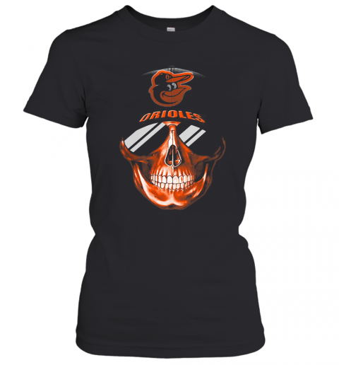 Skull Smile Baltimore Orioles Baseball T-Shirt Classic Women's T-shirt