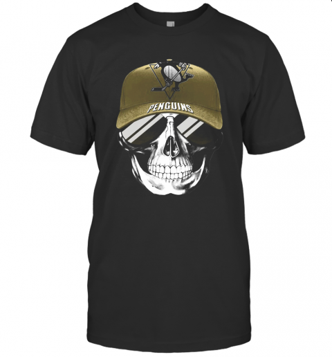 Skull Smile Pittsburgh Penguins Hockey T-Shirt