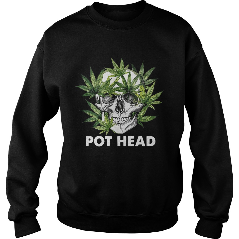 Skull Weed Pot Head Sweatshirt