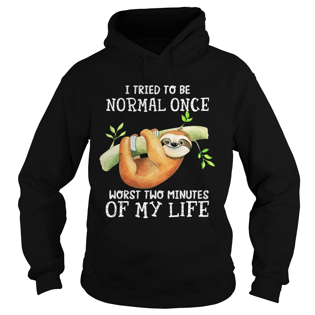 Sloth I tried to be normal once worst two minutes of my life Hoodie