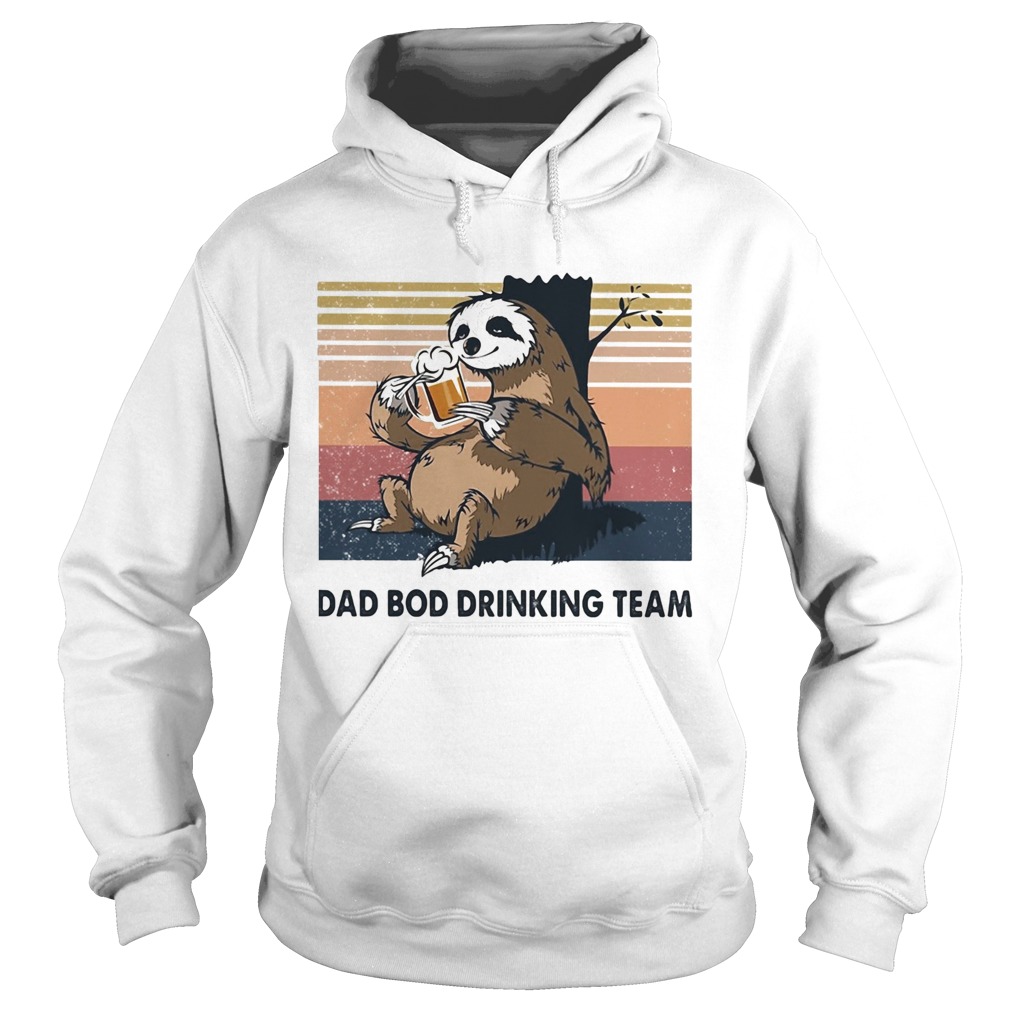 Sloth beer dad bod drinking team vintage Hoodie