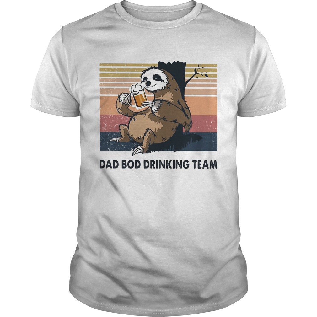 Sloth beer dad bod drinking team vintage shirt