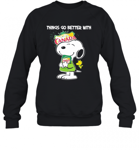 Snoopy And Woodstock Things Go Better With Canada Dry T-Shirt Unisex Sweatshirt