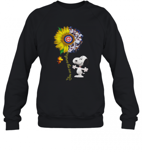 Snoopy And Woodstock You Are My Sunshine Chicago Cubs Sunflower T-Shirt Unisex Sweatshirt