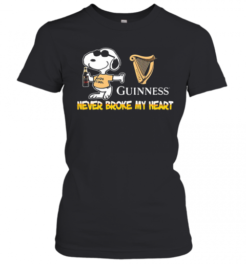 Snoopy Guinness Beer Never Broke My Heart T-Shirt Classic Women's T-shirt