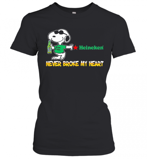 Snoopy Heineken Beer Never Broke My Heart T-Shirt Classic Women's T-shirt