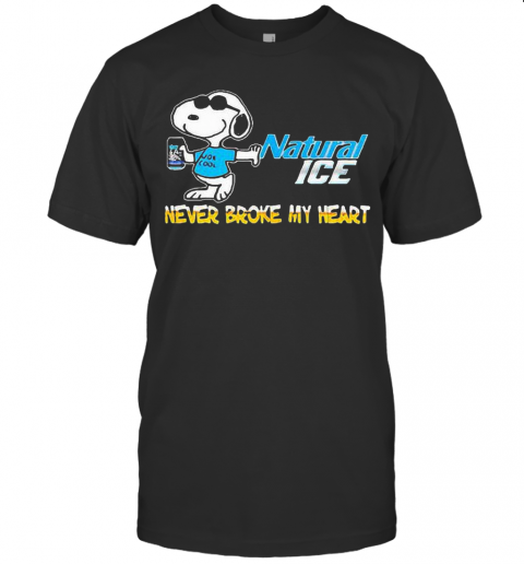 Snoopy Hug Natural Ice Never Broke My Heart T-Shirt