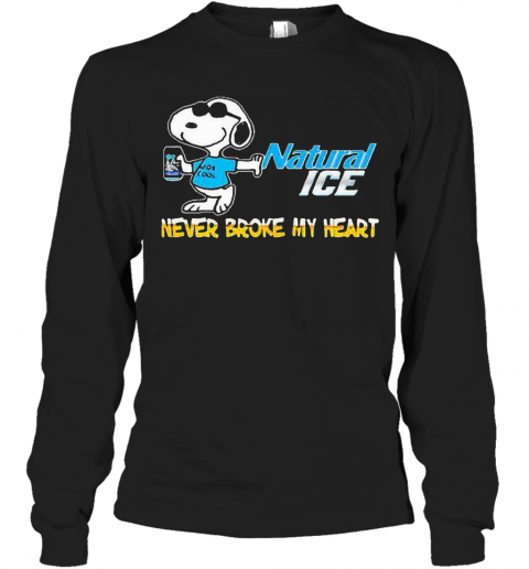 Snoopy Hug Natural Ice Never Broke My Heart T-Shirt Long Sleeved T-shirt 