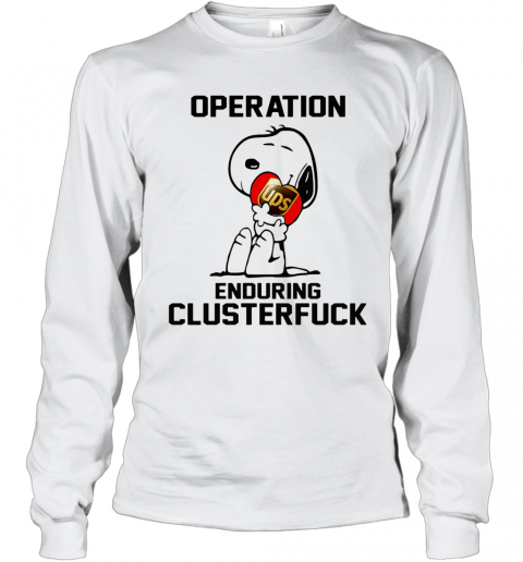 Snoopy Hug Ups Heart Operation Enduring Clusterfuck T-Shirt Long Sleeved T-shirt 
