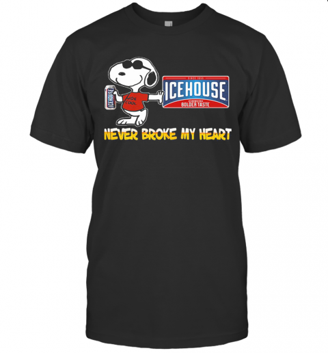 Snoopy Icehouse Beer Never Broke My Heart T-Shirt