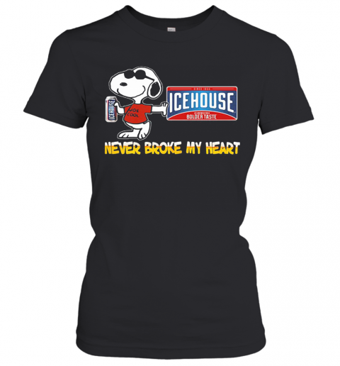 Snoopy Icehouse Beer Never Broke My Heart T-Shirt Classic Women's T-shirt