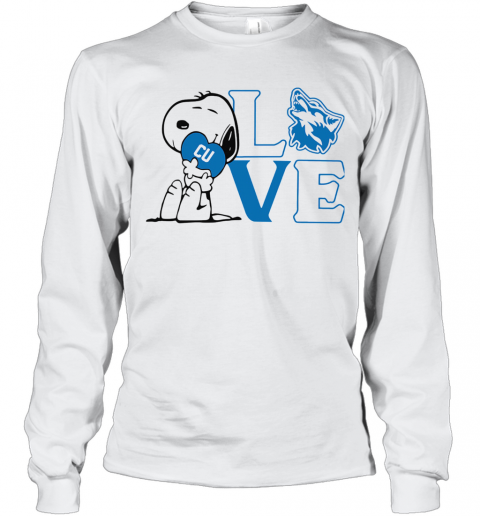Snoopy Love Cu Cheyney University Of Pennsylvania Heart T-Shirt Long Sleeved T-shirt 