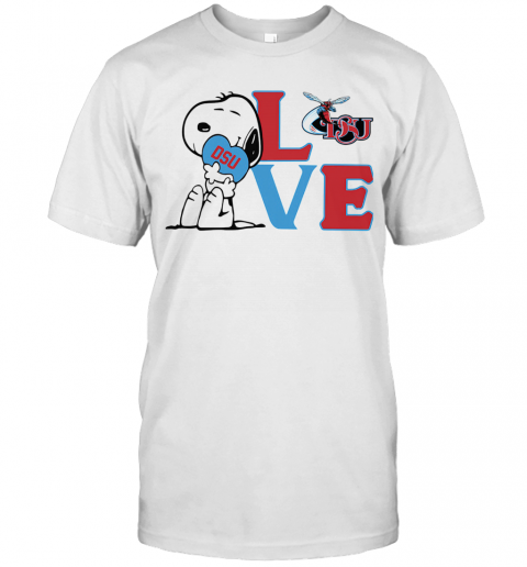 Snoopy Love Dsu Delaware State University Heart T-Shirt