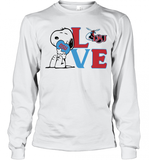 Snoopy Love Dsu Delaware State University Heart T-Shirt Long Sleeved T-shirt 
