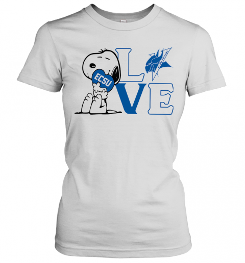 Snoopy Love Ecsu Elizabeth City State University Heart T-Shirt Classic Women's T-shirt