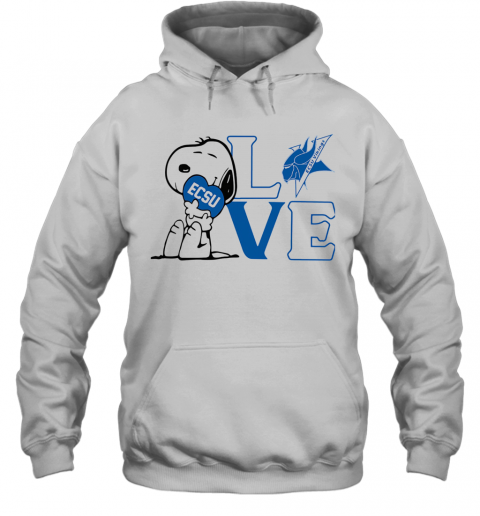 Snoopy Love Ecsu Elizabeth City State University Heart T-Shirt Unisex Hoodie