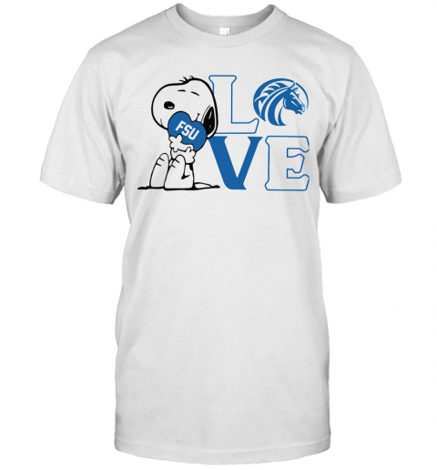Snoopy Love Fsu Fayetteville State University Mascot Heart T-Shirt