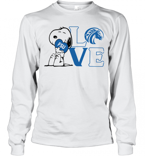Snoopy Love Fsu Fayetteville State University Mascot Heart T-Shirt Long Sleeved T-shirt