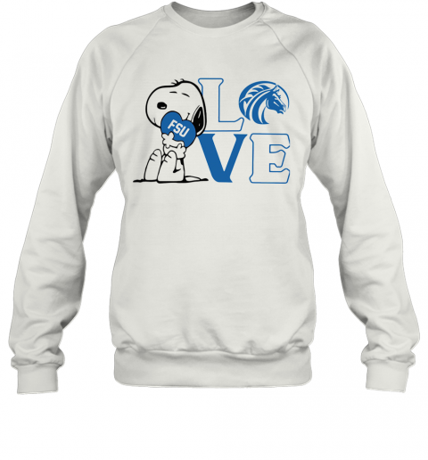 Snoopy Love Fsu Fayetteville State University Mascot Heart T-Shirt Unisex Sweatshirt