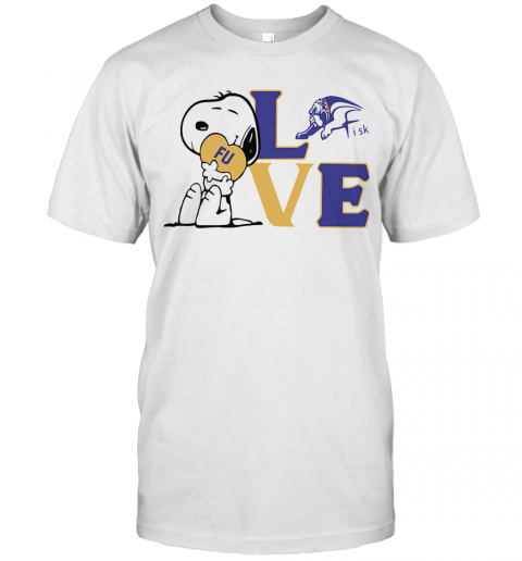 Snoopy Love Fu Fisk University Heart T-Shirt