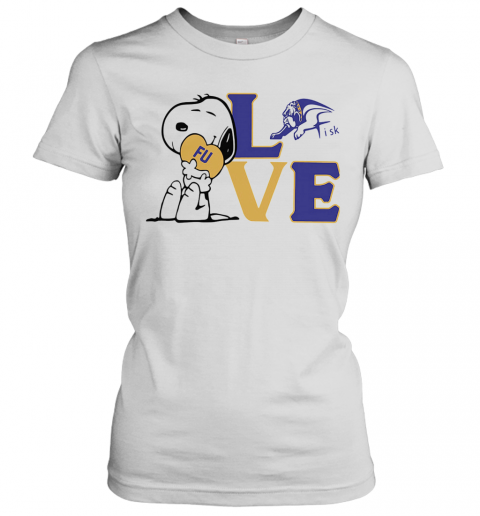 Snoopy Love Fu Fisk University Heart T-Shirt Classic Women's T-shirt