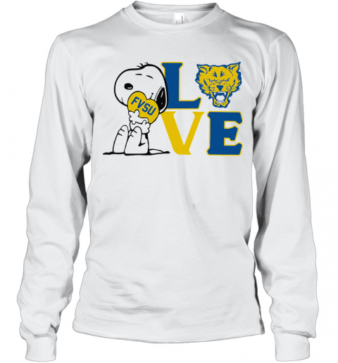 Snoopy Love Fvsu Fort Valley State University Heart T-Shirt Long Sleeved T-shirt 