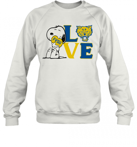 Snoopy Love Fvsu Fort Valley State University Heart T-Shirt Unisex Sweatshirt
