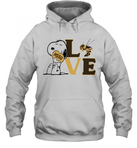 Snoopy Love HSSU Harris Stowe State University Athletics Heart T-Shirt Unisex Hoodie
