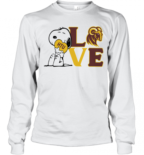 Snoopy Love Htu Huston Tillotson University Heart T-Shirt Long Sleeved T-shirt 