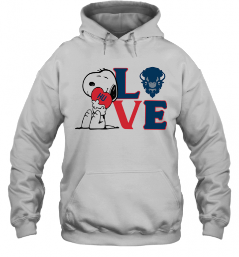 Snoopy Love Hu Howard University Heart T-Shirt Unisex Hoodie