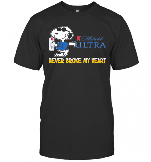 Snoopy Michelob Ultra Beer Never Broke My Heart T-Shirt