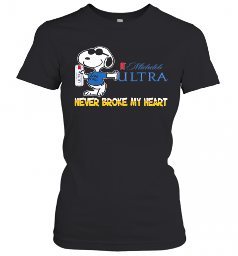 Snoopy Michelob Ultra Beer Never Broke My Heart T-Shirt Classic Women's T-shirt