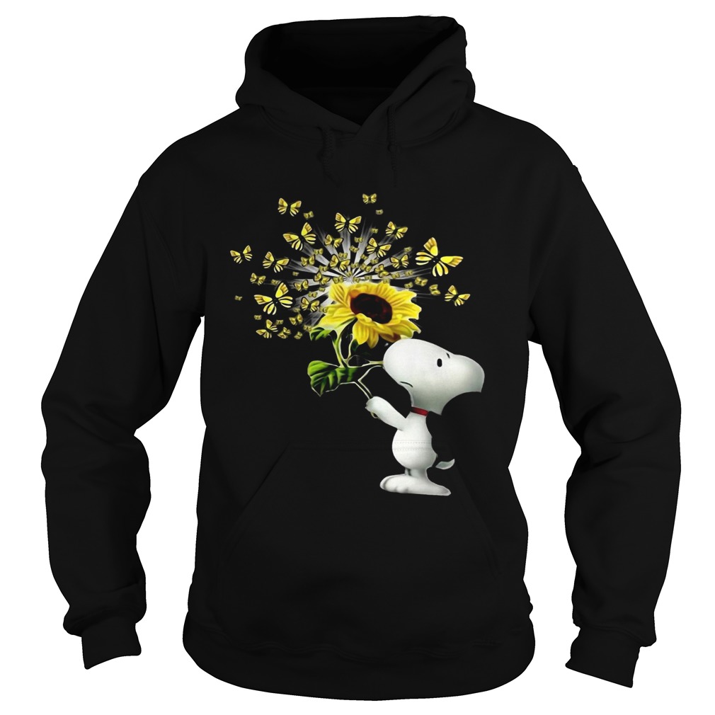 Snoopy Sunflower And Butterfly Hoodie