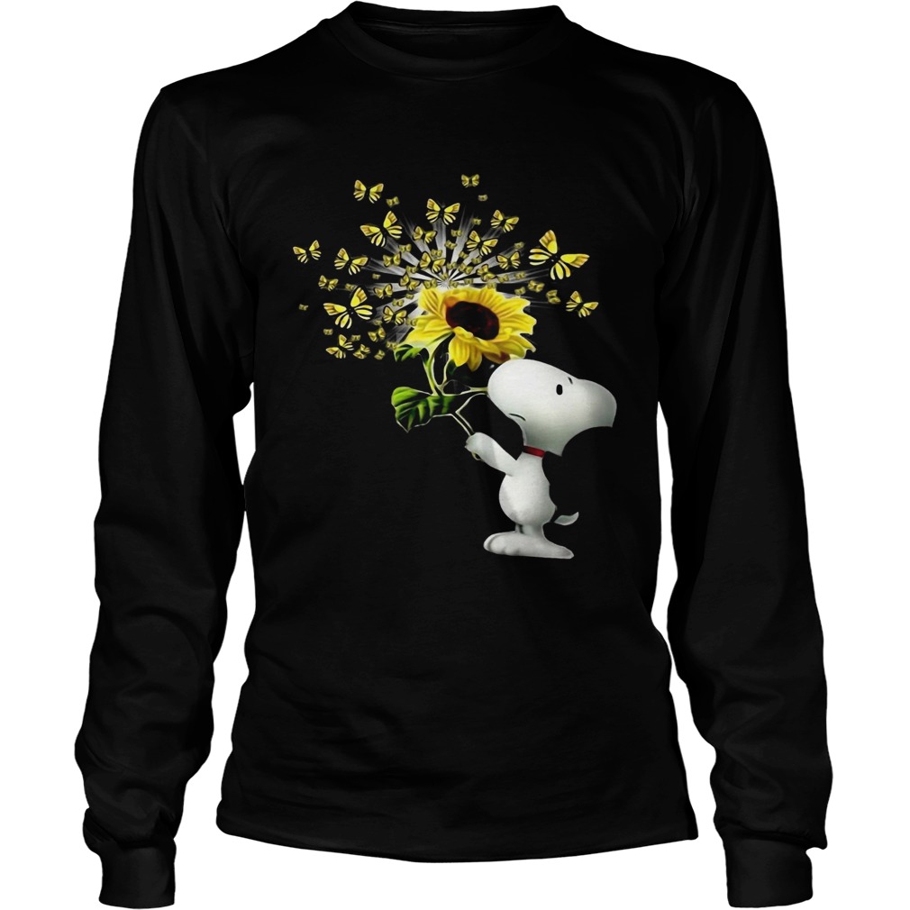 Snoopy Sunflower And Butterfly Long Sleeve