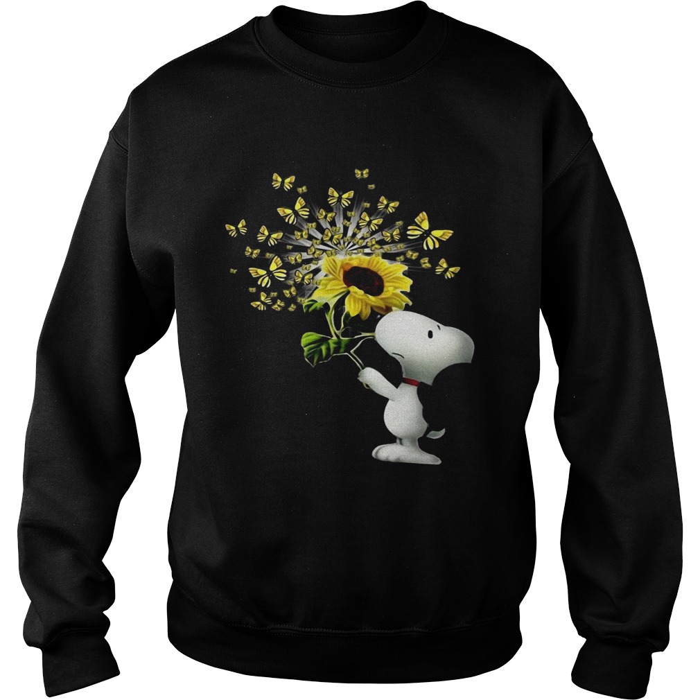 Snoopy Sunflower And Butterfly Sweatshirt