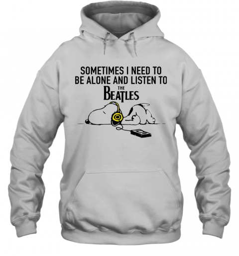 Snoopy Under Autumn Tree Sometimes I Need To Be Alone And Listen To The Beatles T-Shirt Unisex Hoodie