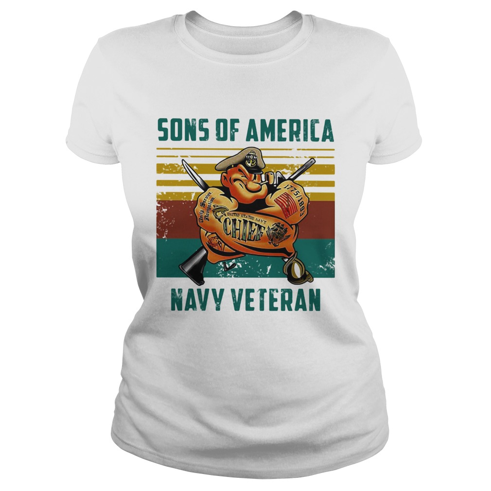 Sons of america navy veteran vintage retro Classic Ladies