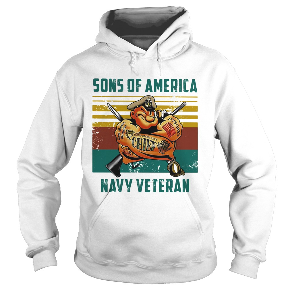Sons of america navy veteran vintage retro Hoodie