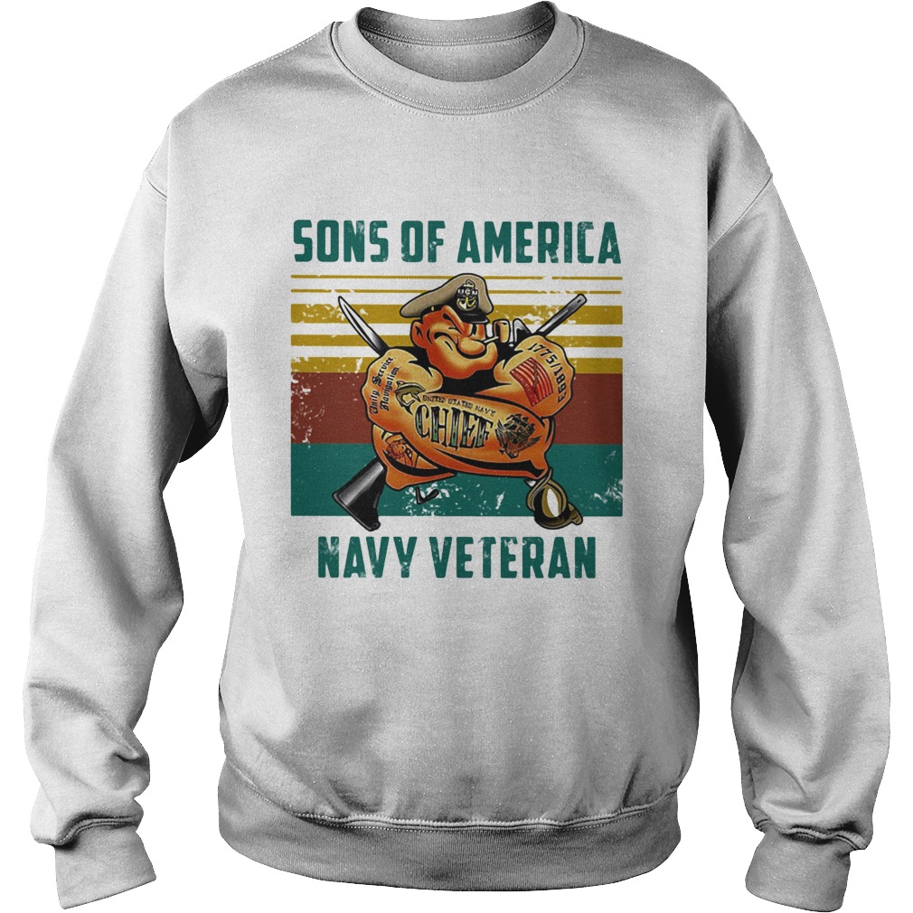 Sons of america navy veteran vintage retro Sweatshirt