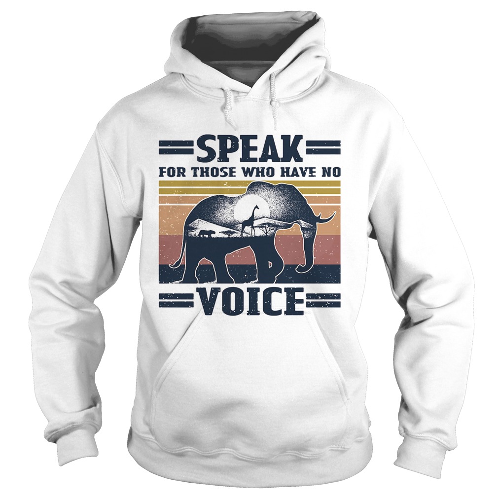 Speak for those who have no voice elephant vintage Hoodie