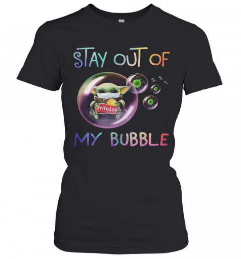Star Wars Baby Yoda Hug Frito Lay Stay Out Of My Bubble Covid 19 T-Shirt Classic Women's T-shirt