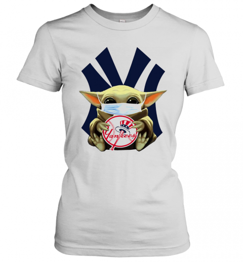 Star Wars Baby Yoda Mask Hug New York Yankees T-Shirt Classic Women's T-shirt