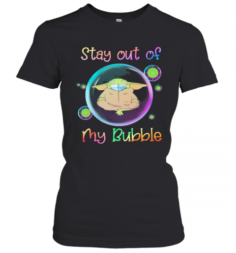 Star Wars Baby Yoda Mask Stay Out Of My Bubble Covid 19 T-Shirt Classic Women's T-shirt