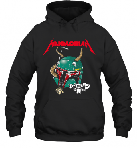 Star Wars Metallica Mandalorian Damaged Armor T-Shirt Unisex Hoodie