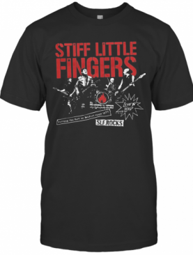 Stiff Little Fingers Potting The Past In Golfnet Since 1977 Sle Rocks T-Shirt